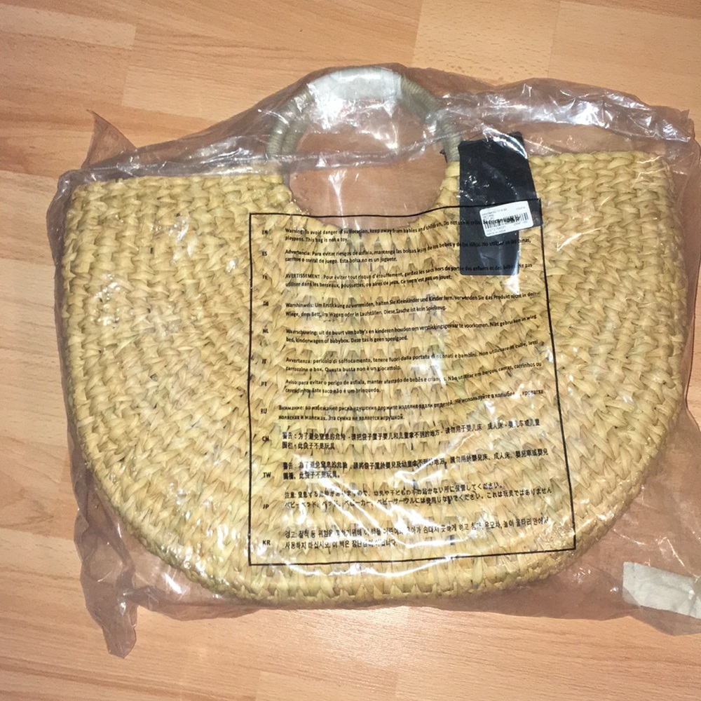 Woven tote handbag